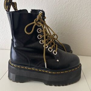 Dr. Martens Black Combat Boots with Chunky Soles